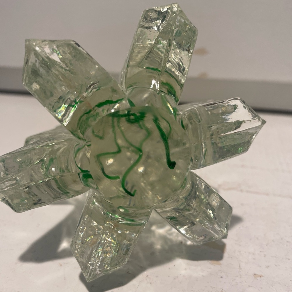 Vintage Set Of Two Studio Art Glass Swirl Christmas Trees 🌲 - Picture 11 of 12